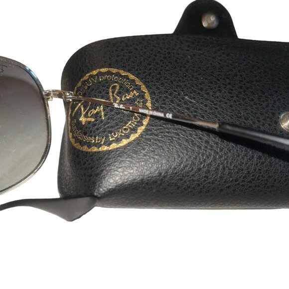 Ray-Ban Classic Aviator silver metal charcoal hue glass sunglasses UNISEX main image 5